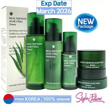 [NATURE REPUBLIC] Настоящий сок Алоэ Вера (Тонер/Эмульсия/Эссенция/Крем/Бальзам/Сыворотка для глаз)) (1pc) Eye Serum 15ml