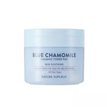 NATURE REPUBLIC Натуральный успокаивающий тонер-диск с голубой ромашкой 120 г/50 шт.