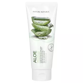 Nature Republic, Очищающая пенка Fresh Herbal, Алоэ, 5,74 жидких унций (170 мл)