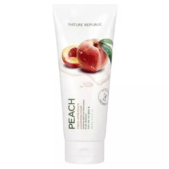 Nature Republic, Очищающая пенка Fresh Herbal, персик, 5,74 жидких унций (170 мл)