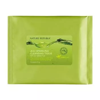 [Nature Republic] Очищающая салфетка Jeju Sparling, 15 листов, 70 г