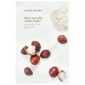 Nature Republic, Real Nature Beauty Mask Sheet, масло ши, 1 лист, 23 мл (0,77 жидких унций)