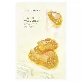 Nature Republic, Real Nature Beauty Mask Sheet, Royal Jelly, 1 sheet, 23ml (0.77fl oz)