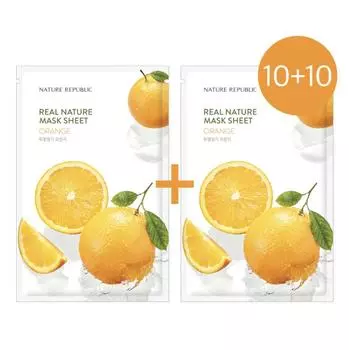 Nature Republic Real Nature Mask Sheet Orange 23ml * 20 листов
