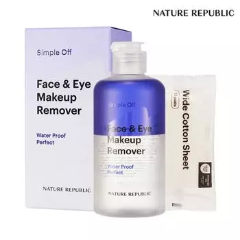 Nature Republic Simple Off Средство для снятия макияжа с лица и глаз, водостойкое, идеальный специальный набор, 240 мл, 1 шт.