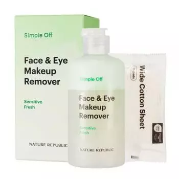 [Nature Republic] Simple Off Face & Eye Makeup Remover Sensitive Fresh Special Set 240ml + 15 cotton pads