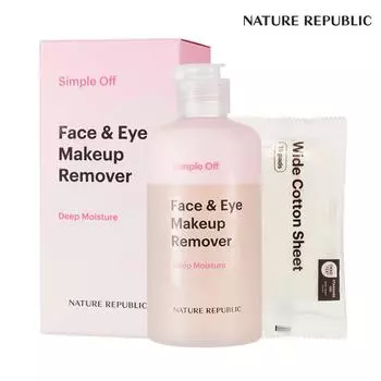Nature Republic Simple Off Face & Eye Makeup Remover, специальный набор для глубокого увлажнения, 240 мл, 1 шт.