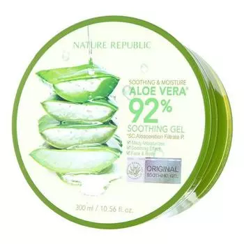 Nature Republic Soothing & Moisture Aloe Vera 92% Soothing Gel 300ml +RANDOM GIFT