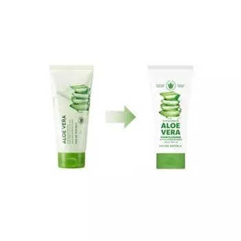 [Nature Republic] Успокаивающая и увлажняющая очищающая пенка с алоэ вера 150 мл