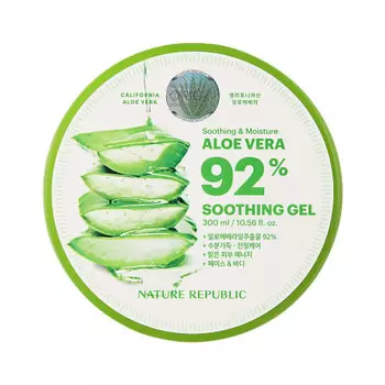 NATURE REPUBLIC Увлажняющий успокаивающий гель с алоэ 92% (1 кусок)