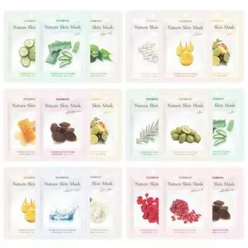 Nature Skin Mask Pack Monthly Package/1 Pack per Day [30 Sheets] 06_Nature Skin Calming (Tea Tree, Olive, Aloe)