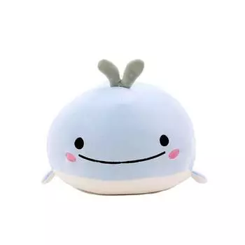 Nature Times Mochi Whale Plush, Синий, 30см, Популярные игрушки для корейских детей