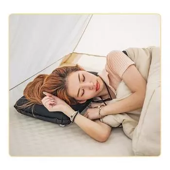 Naturehike-Blackdog Самонадувающаяся подушка, спальный мешок, подушка для кемпинга на открытом воздухе, U-образная подушка, портативная дорожная подушка чёрный