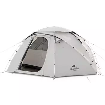 Naturehike Direct Store Купол Геодезический Снег Снежный Водный Напор Катастрофа 4 Поставляется с Дымоходом Полотном Палатка, Структура, Скалолазание, Юбка, серый