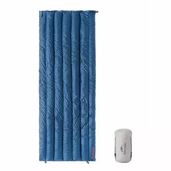 Naturehike Down Sleeping Ultra использует Goose Подходит для 4 Подходит для горных катастроф Различные спальные места в Can Connect 2 Sleeping Включает в себя темно-синий
