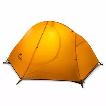 Naturehike Freestanding Double Layer Tent 3 Season Outdoor Camping Bicycle Touring Tent Ultra Light Outdoor Waterproof Silica 1 (20D Gel, Orange,