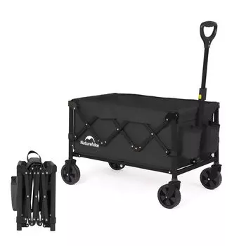 Naturehike Official Shop Carry Wagon Отдельно стоящее хранилище Максимальная вместимость 110 л Грузоподъемность 100 кг Компактный Чехол и колеса Съемные Возможность подсоединения к