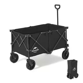 Naturehike Official Shop Carry Wagon Складной, большой емкости 193 л, уличный фургон, переднее колесо, вращение на 360 градусов, одно касание, тип схождения, отдельно стоящий