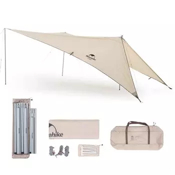 Naturehike Официальный магазин брезентовый солнцезащитный козырек для автомобиля, солнцезащитный козырек, водонепроницаемый, с держателем, компактный для людей, светозащитный, теплозащитный, ветрозащитный