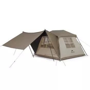 Naturehike Официальный магазин One Touch Tent Ti Черный Новый Материал Расширенный Навес Кемпинговый Домик Тип Легко Устанавливается Защита От УФ-лучей Отдельностоящий Двухместный