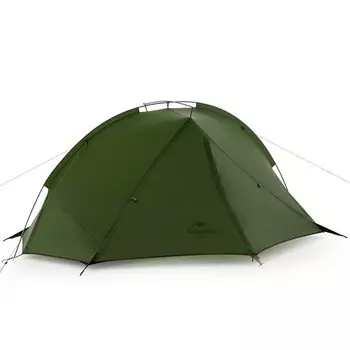 Naturehike Официальный магазин Solo Легкий Для 1 Для 2 С Передним Водонепроницаемым Сопротивлением 20D Туризм С Грунтом 3 Сезона Альпинизм Для 2 Палатка, Палатка, темно-зеленого