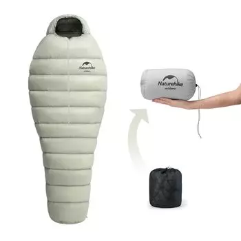 Naturehike Официальный Спящий Мумия Пух Ультра Для Одного Конверта 4 Тепло Холода Бедствие Спать в Горе Хранения Сумка Включена Сумка, Форма,