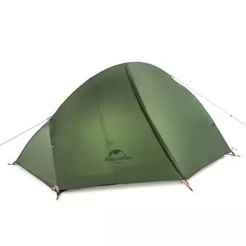 Naturehike Отдельно стоящая двухслойная палатка 3 сезона для кемпинга на открытом воздухе, велосипедная туристическая палатка, сверхлегкая, водонепроницаемая, Silica 1 (20D гель, зеленый,