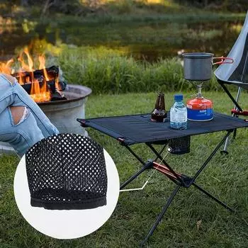 Naturehike Picnic Table Collapsible Roll Up Portable Outdoor Foldable Fishing Table Ultralight Aluminum Folding Camping Table чёрный