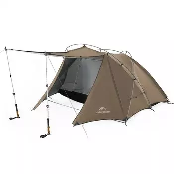 Naturehike прямой магазин Палатка для 2 человек с просторной передней двойной водонепроницаемой сумкой для хранения 3 для людей, путешествующих в одиночку в условиях стихийных бедствий, коричневый