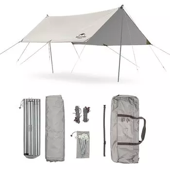 Naturehike Tarp Sunshade Водонепроницаемый тентовый тент, 2 шт. Серебряное покрытие, защита от ультрафиолета, сверхлегкий, легкий, экранирующий, теплозащитный, огнестойкий