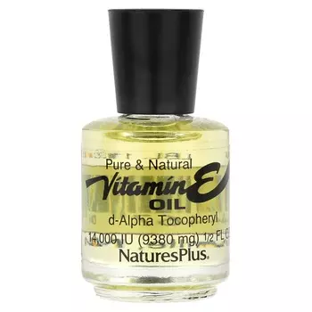 NaturesPlus, Масло витамина Е, 14 000 МЕ, 1/2 жидких унций