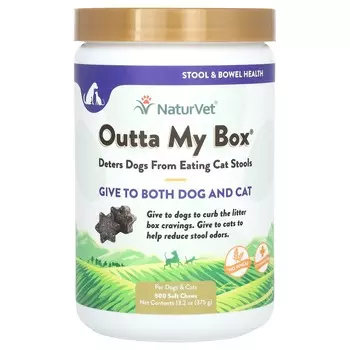 NaturVet, Outta My Box, для собак и кошек, 500 мягких жевательных таблеток, 13,2 унции (375 г)