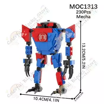 Научно-фантастический сериал Конструкторы Сделай сам Мех Носорог Тираннозавр Паук Машина Модели Мехов Сборные Кирпичики Игрушки Для Детей