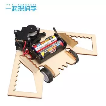 Научный эксперимент Обход препятствий Автомобиль Робот Технология Мелкое производство Учащиеся начальной школы Руководство по самостоятельному изготовлению Интеллектуальный эксперимент Изобретение древесина