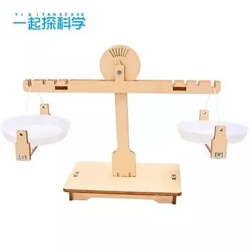 Наука и технологии Малый Изготовление своими руками Весы для детей Студенческий научный эксперимент Самодельная игрушка STEM Забавный материал сумка древесина