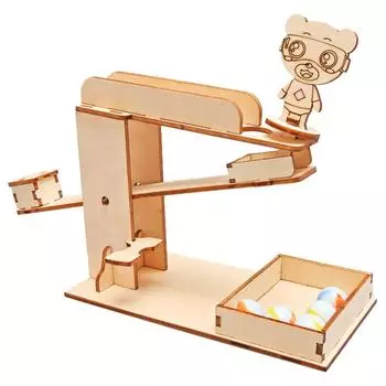 Наука и технологии Мелкое производство DIY Мяч Качели Паровая Научный Эксперимент Веселые Игрушки для Учеников Начальной Школы Собранные Вручную древесина