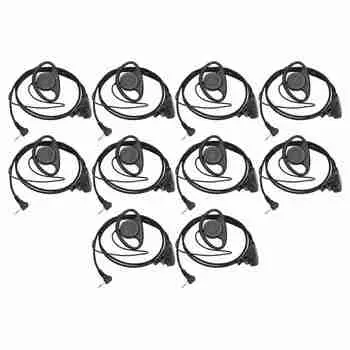 Наушник для рации с гальваническим покрытием, 1-контактный разъем 2,5 мм, двухсторонняя радиогарнитура для рации Motorola