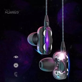 Наушники A4. Чистый звук. Эргономичный дизайн. Проводные спортивные наушники-вкладыши с двойной подвижной катушкой. красный