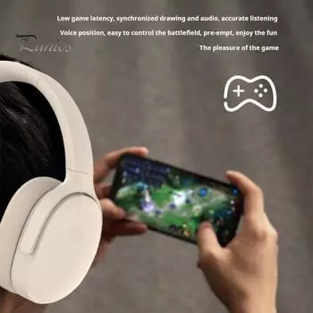 Наушники ANC с активным шумоподавлением, Bluetooth-совместимая стереогарнитура 5.3 с эффектом погружения в музыку хаки