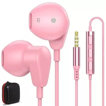 Наушники ASKUBSKU Проводные наушники с разъемом для микрофона Дистанционное управление Совместимость с вызовами Регулировка громкости Внутриканальные стереонаушники для ПК