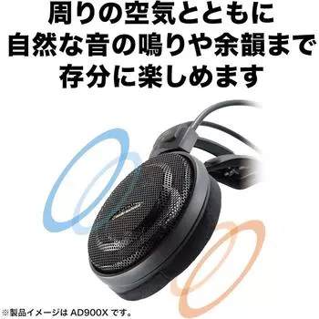 Наушники Audio Technica ATH-AD900X проводные открытого типа кабель 3 м подлинный оригинал из Японии чёрный