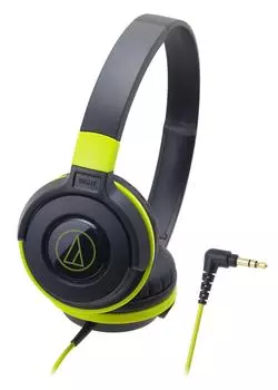 Наушники Audio Technica BGR Проводные наушники STREET MONITORING Портативные наушники Черный Зеленый ATH-S100 On-Ear