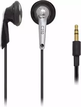 Наушники Audio Technica BK проводные, внутриушные, черные ATH-C310