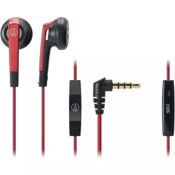 Наушники Audio Technica для iPod iPhone iPad Red Ath C505i Rd Small Red с пультом дистанционного управления для iPod iPhone iPad