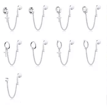 Наушники Беспроводные наушники с защитой от потери Держатели для наушников из сплава Ушные клипсы Airpods 1 шт Серьги-веревки Серьги ручной работы 9