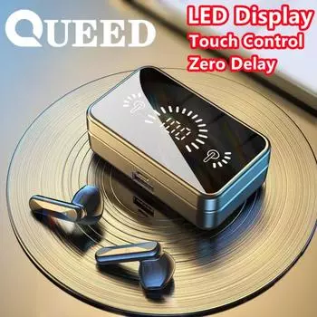 Наушники Bluetooth 5.2 с микрофоном, водонепроницаемые беспроводные наушники Stereo-spore Bluetooth, зарядное устройство для внешнего аккумулятора чёрный