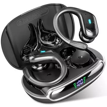 Наушники Bluetooth 5.3 беспроводные наушники-вкладыши бас стерео наушники-вкладыши заушники 80 часов воспроизведения IP7 водонепроницаемые наушники для спорта/тренировок/тренажерного зала/игр