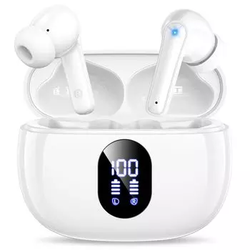 Наушники Bluetooth беспроводные наушники 48 часов воспроизведения мощный бас светодиодный дисплей IPX7 водонепроницаемый Bluetooth мгновенное подключение Bluetooth наушники быстрое