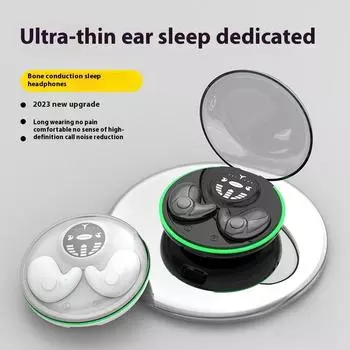 Наушники Bluetooth для сна, беспроводные, с костной проводимостью, внутриушные, бинауральные, стерео, с шумоподавлением, движение чёрный
