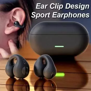 Наушники Bluetooth-клипсы HiFi стереонаушники Спортивные водонепроницаемые сенсорные наушники чёрный